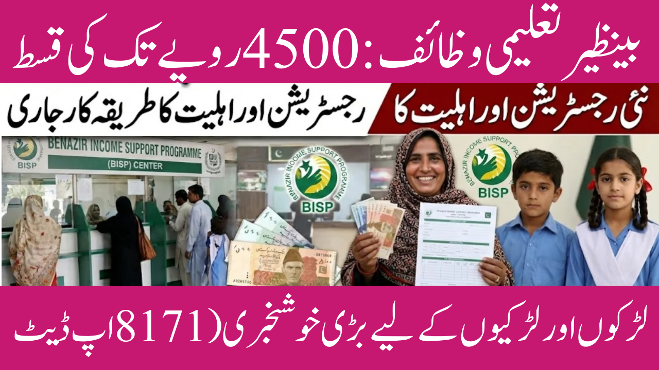 8171 Verify Benazir Taleemi Wazaif's CNIC Online New Registration